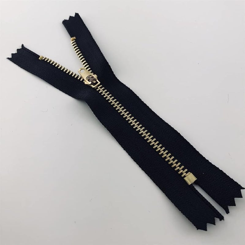 Black 10CM Copper Zipper 4# 10pcs Strong Zipper Tape For Jeans Pants Belt Sewing Accessories - Image 4